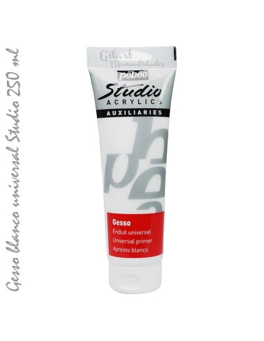 Gesso Blanco Universal Studio Pebeo 250 ml, imprimación acrílica de calidad.