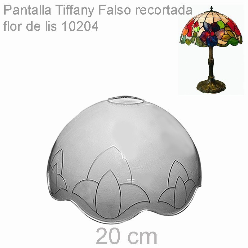 Pantalla metacrilato - Tiffany 20 cm ondas Tulipanes 10204