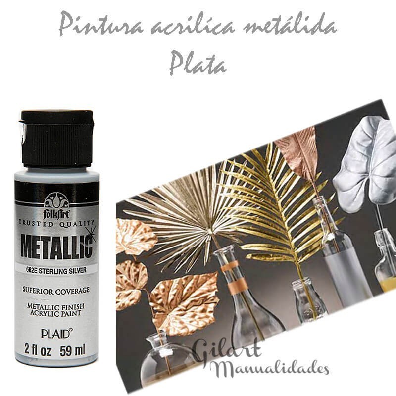 Pintura acrílica metálica FolkArt 59 ml