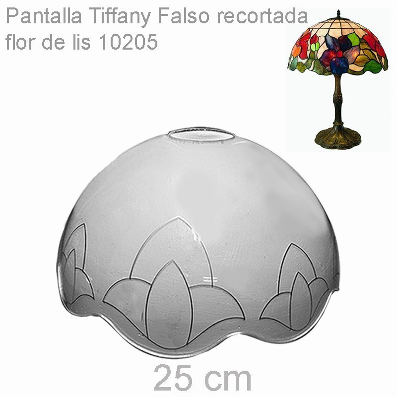 Pantalla metacrilato - Tiffany 25 cm ondas Tulipanes 10205