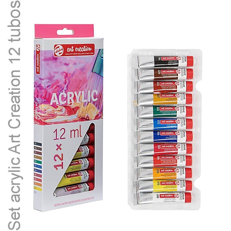 Set acrílico Talens Art Creation 12 tubos 12 ml