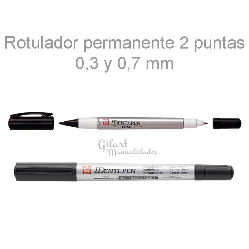 Rotulador Sakura identi pen 2 puntas 0