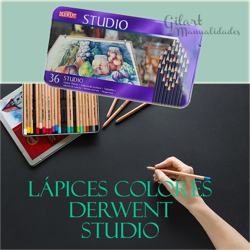 Lápices de colores Derwent Studio 36 unidades estuche metálico